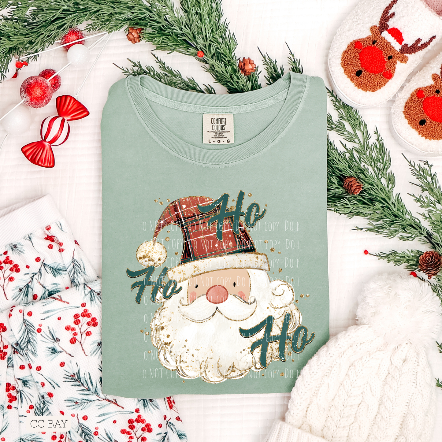 Vintage Plaid Hat Santa