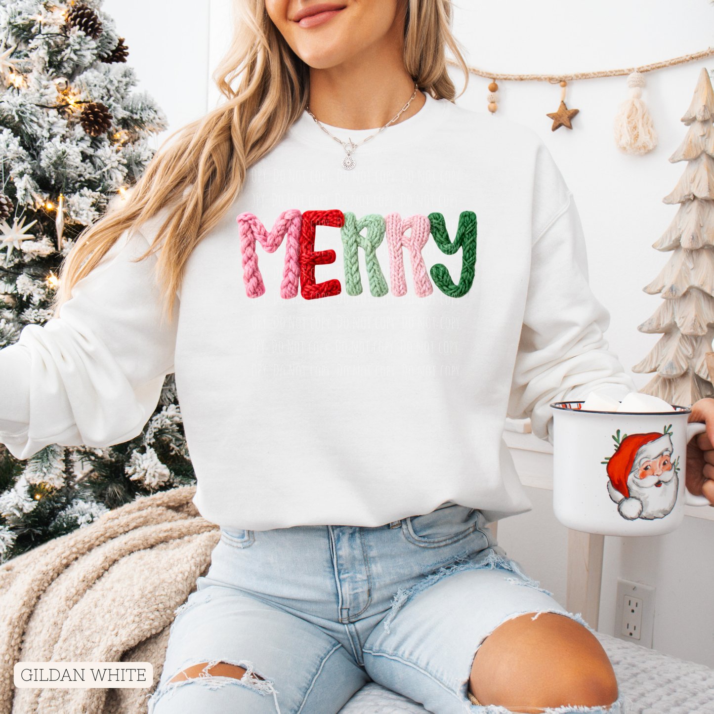 Faux Yarn Colorful Merry