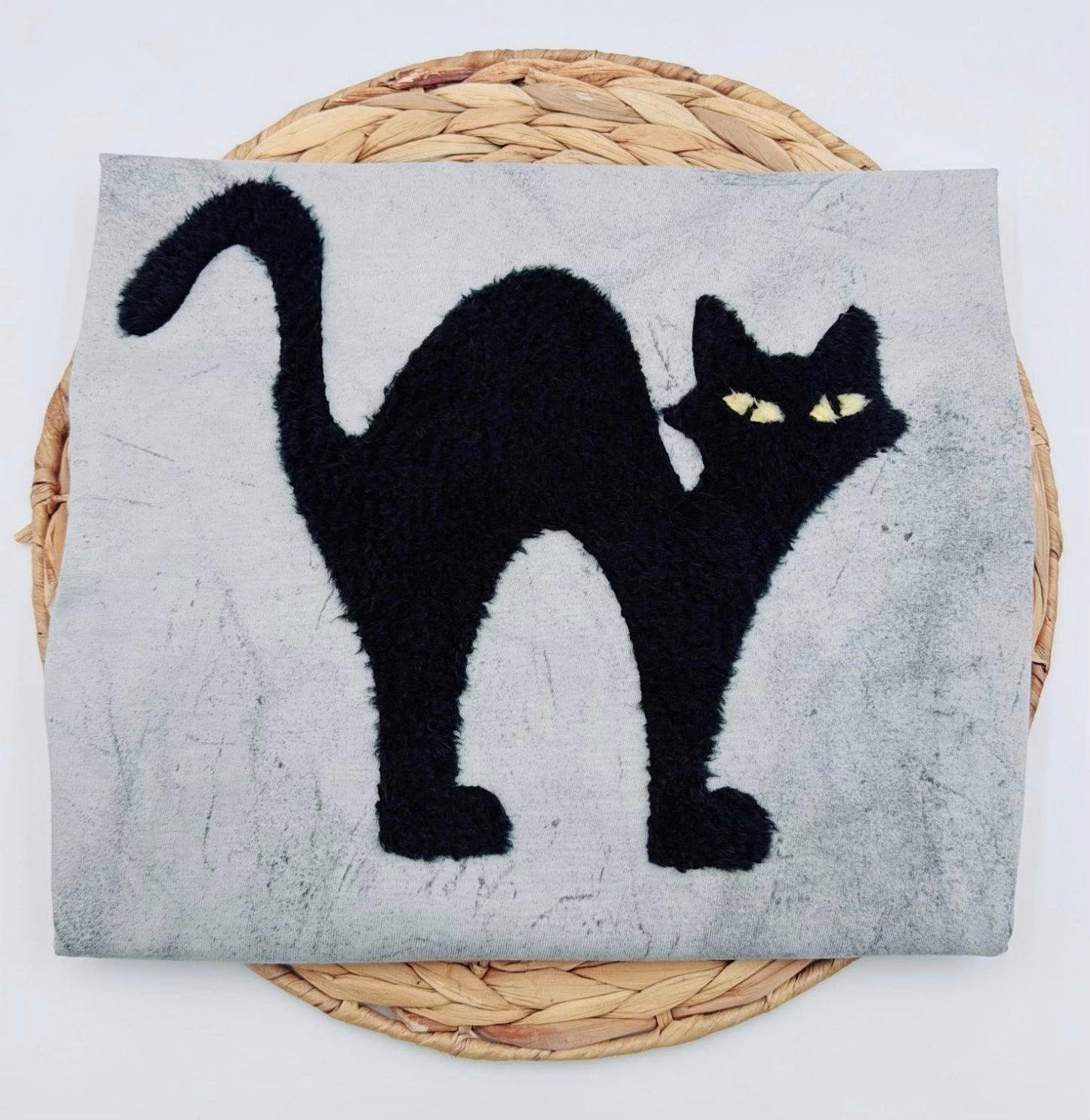 Black Cat Fluffy Patch