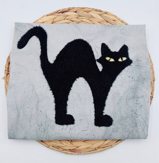 Black Cat Fluffy Patch