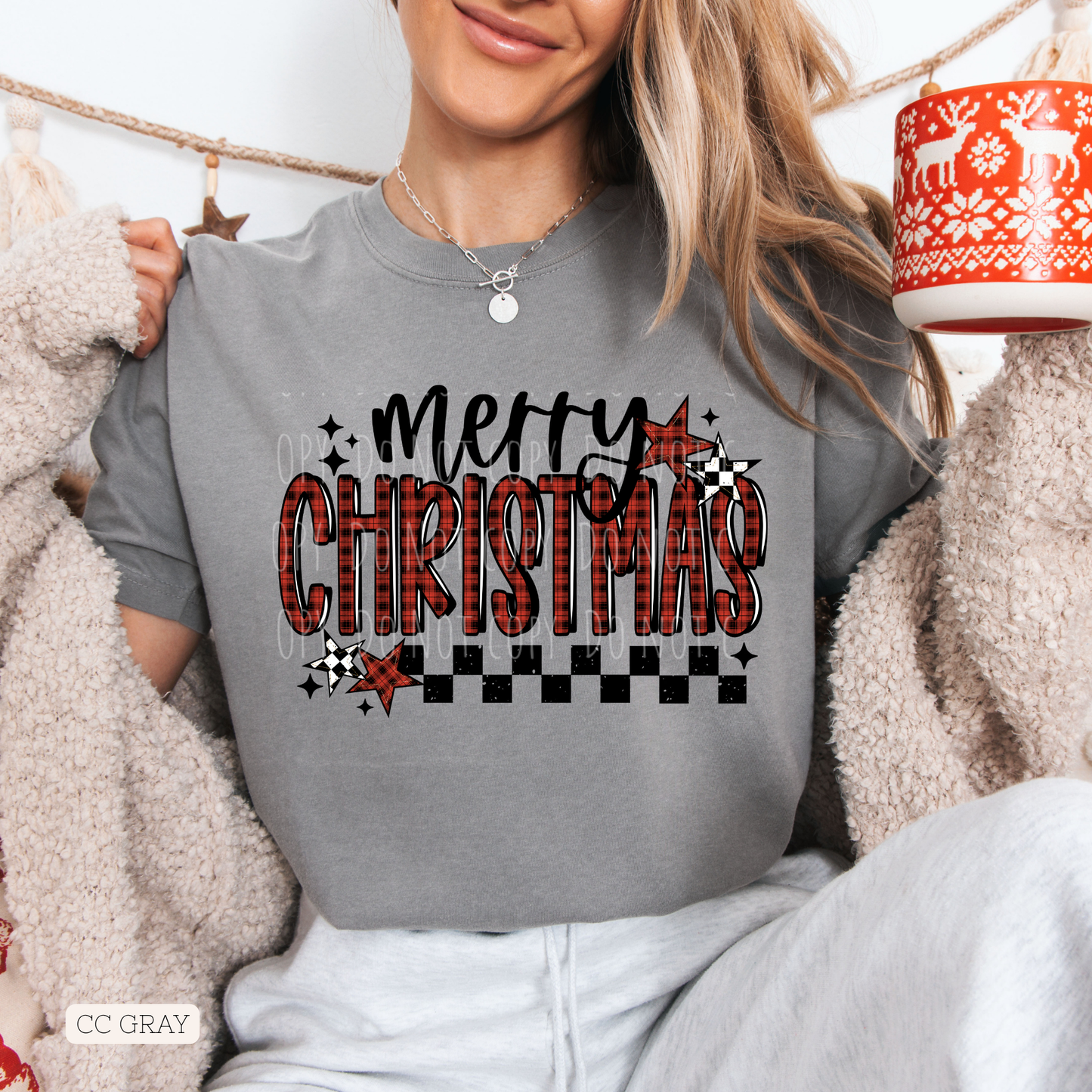 Merry Christmas Buffalo Plaid Checkered