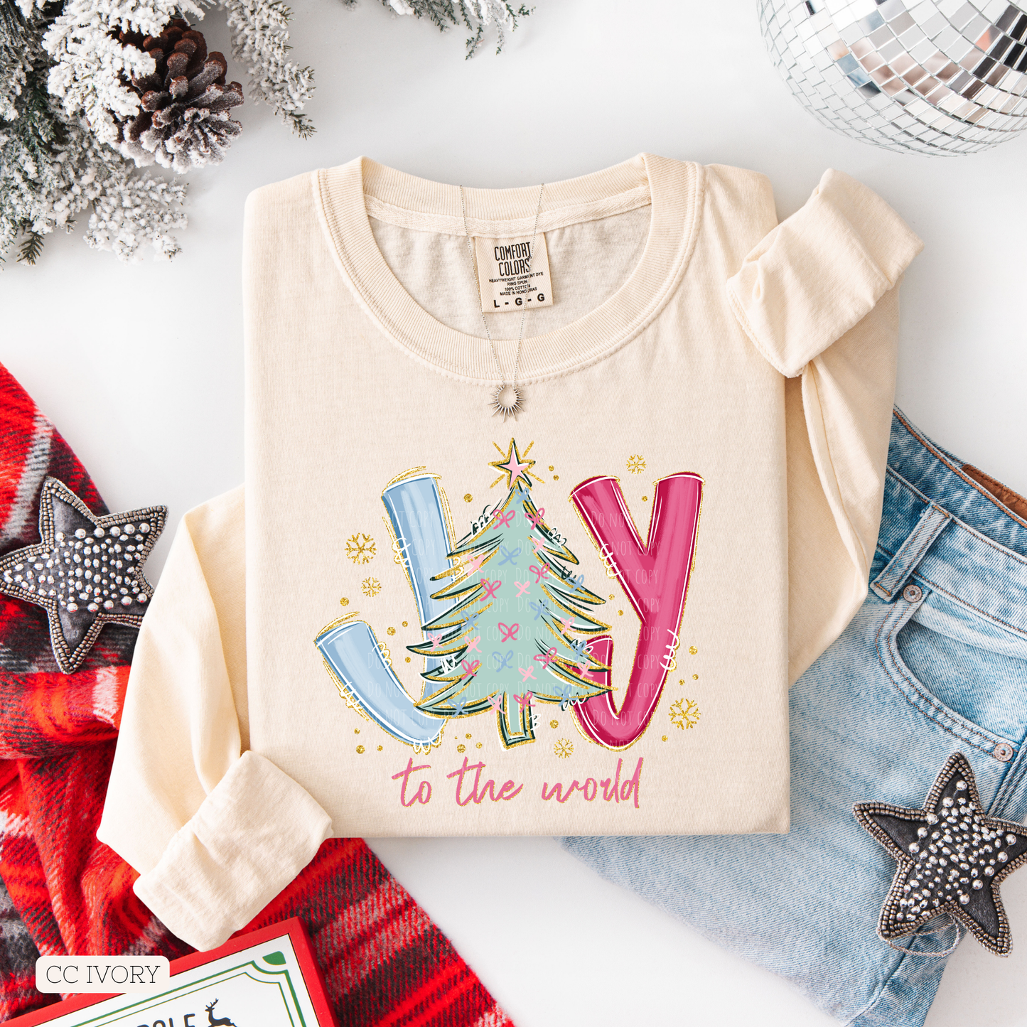 Preppy Watercolor Joy To The World