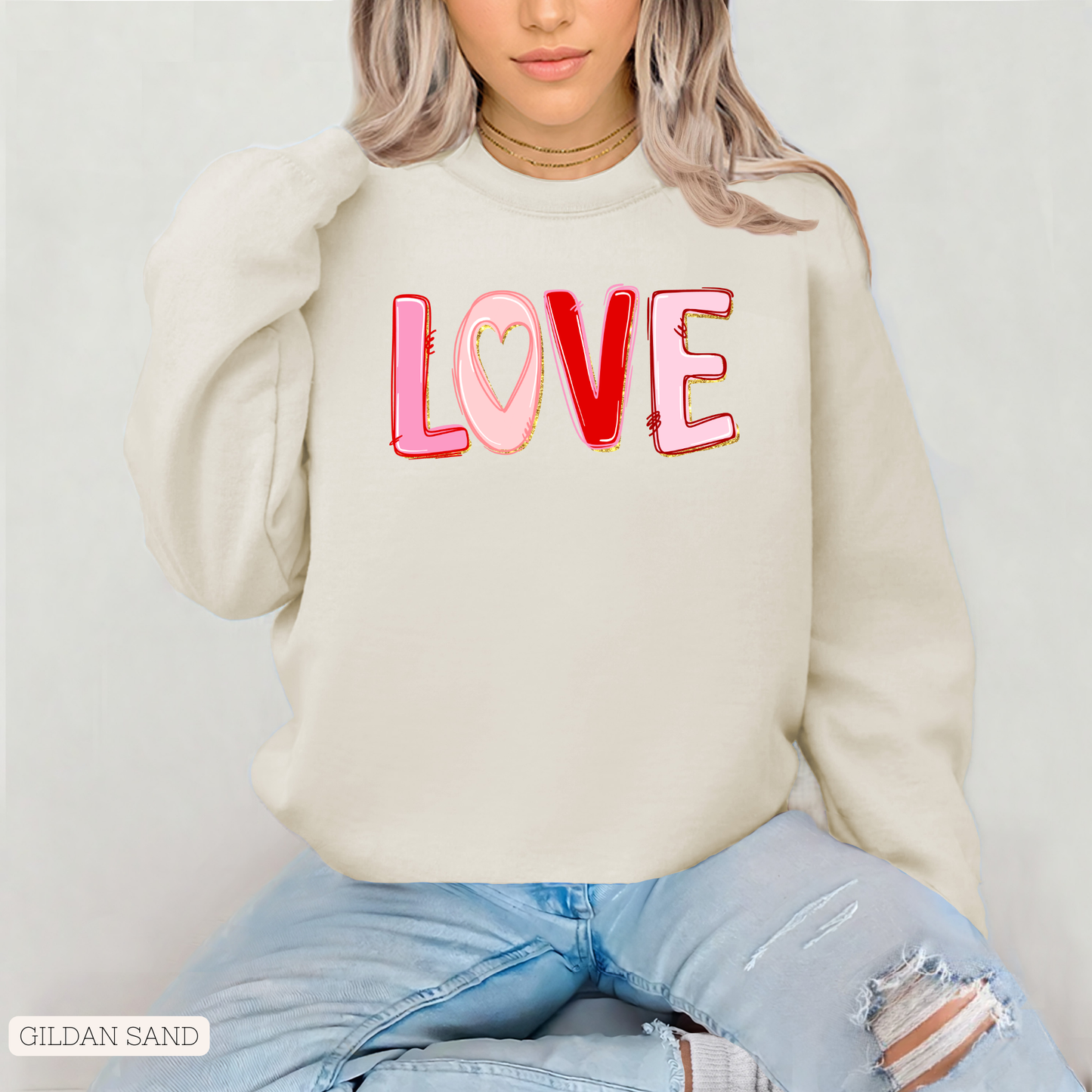 Love Faux Gold Accents