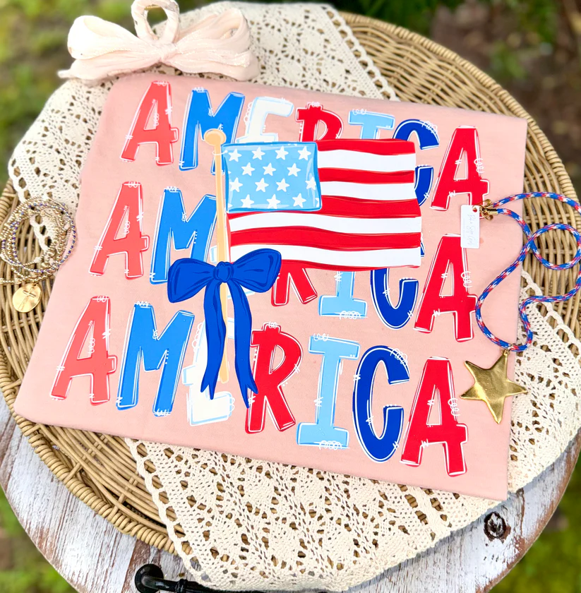 America Stacked with Flag
