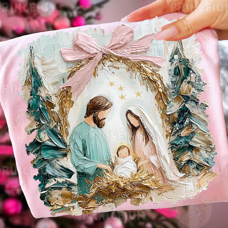 Brush Stroke Nativity Scene