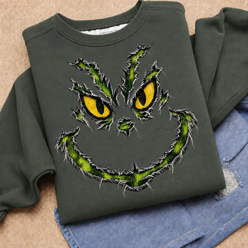 Christmas Grinch Face