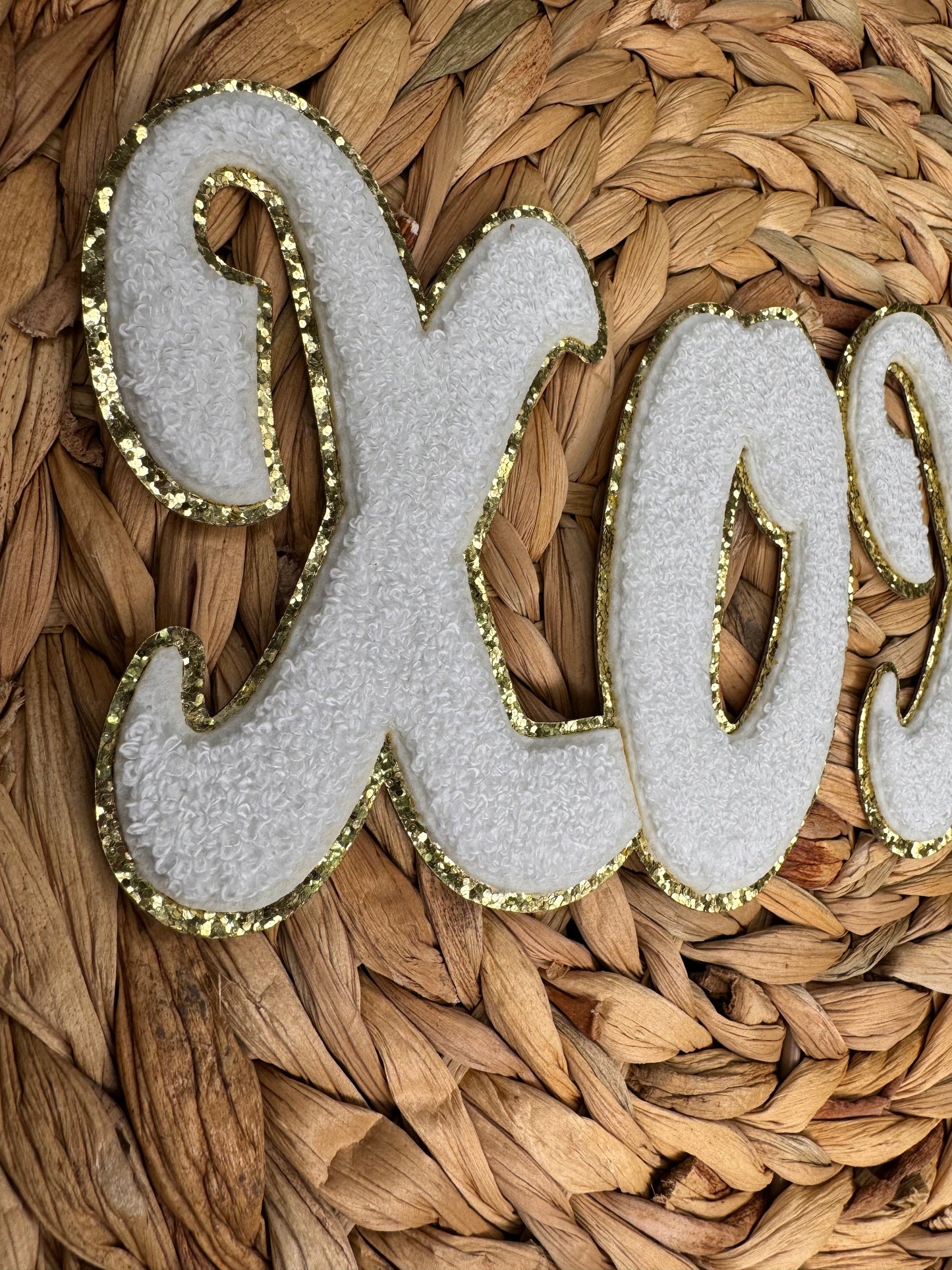 XOXO Chenille Patch (white)