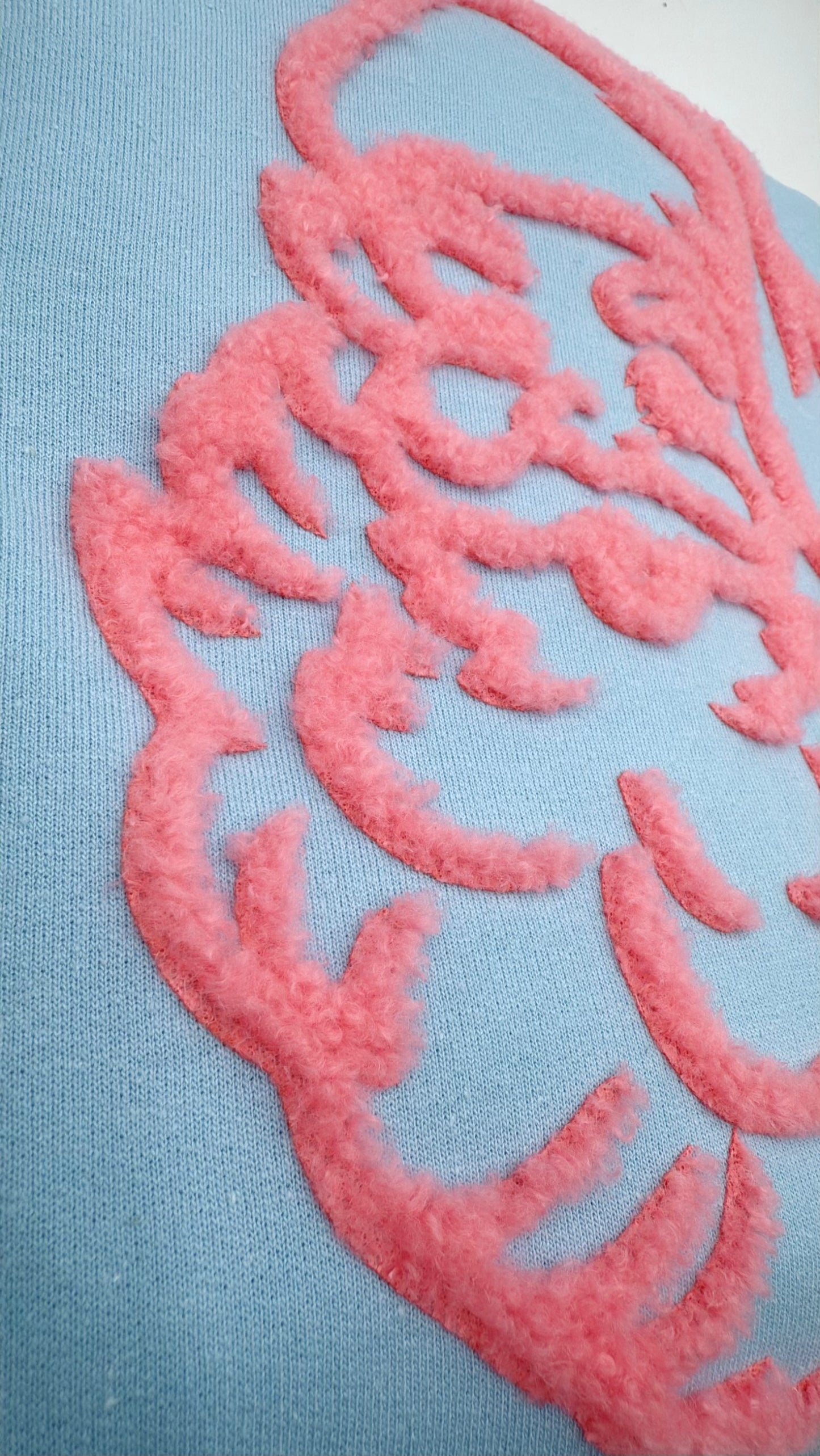 Fluffy Light Pink Santa Patch