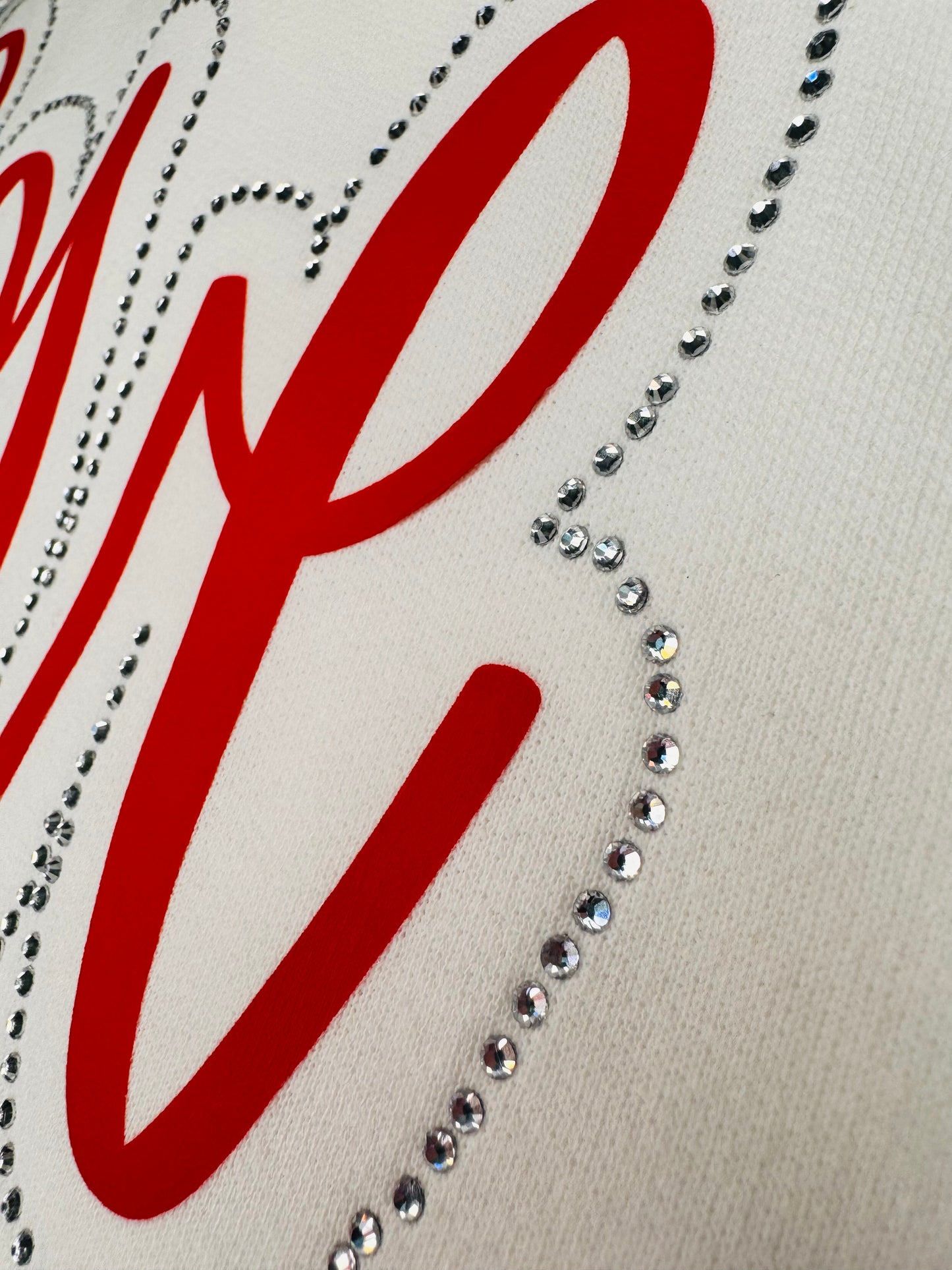 LOVE Rhinestone Outline (Regualr screen print center)