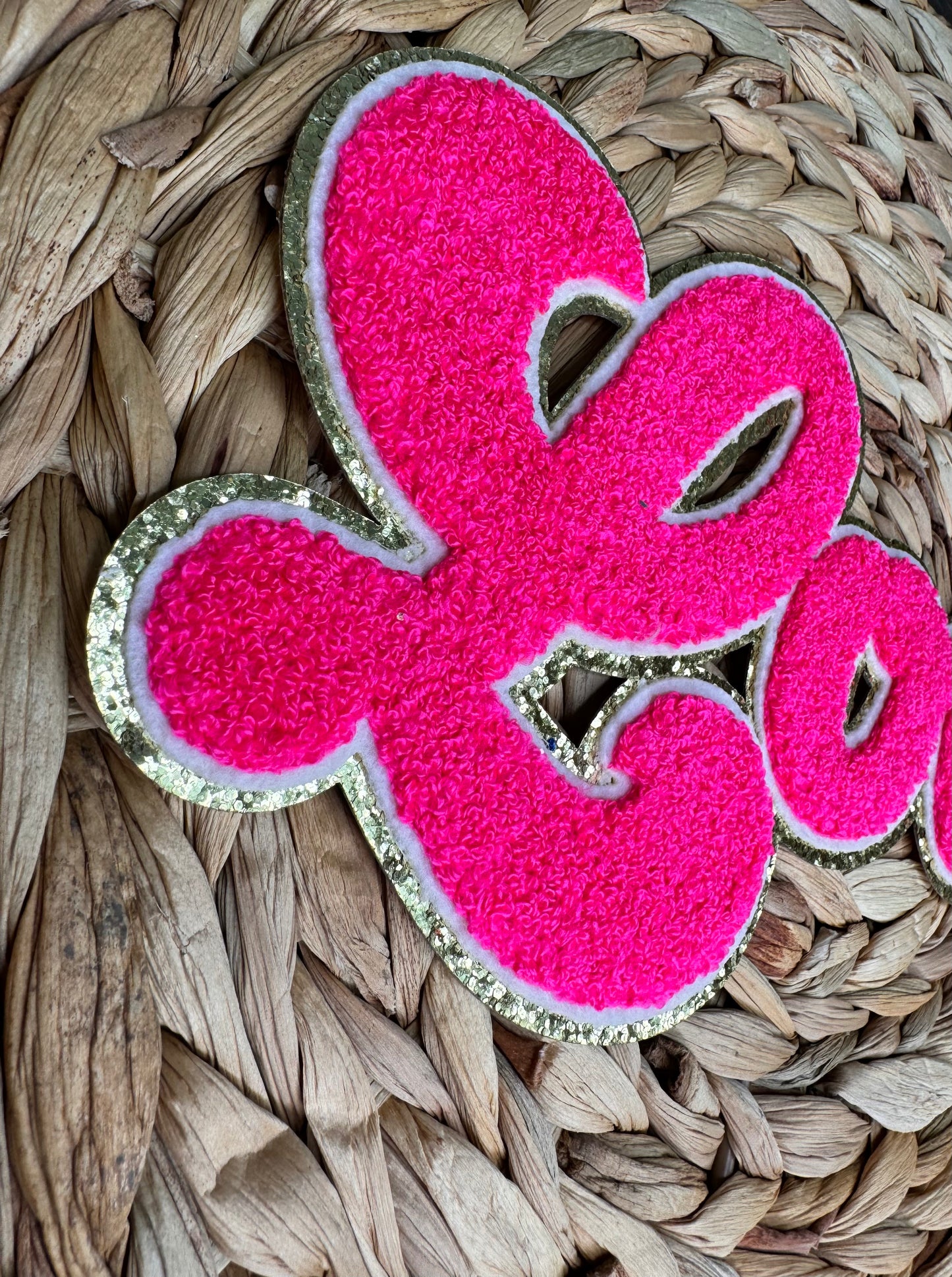 Love Chenille Patch (hot pink)
