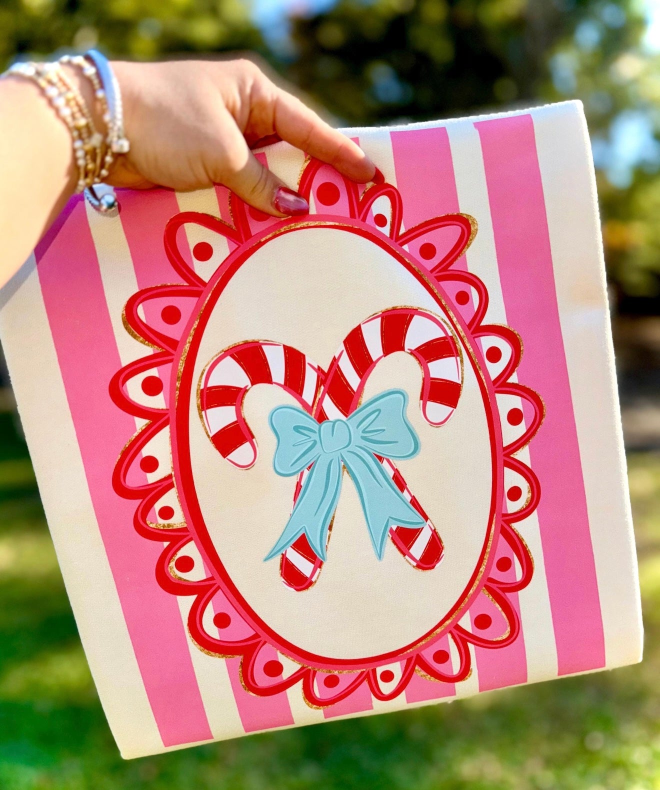 Striped Frame Candy Cane