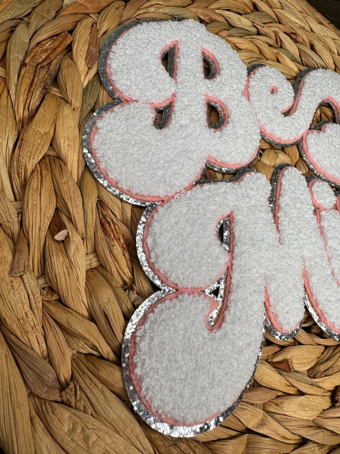 Be Mine Chenille Patch (white)