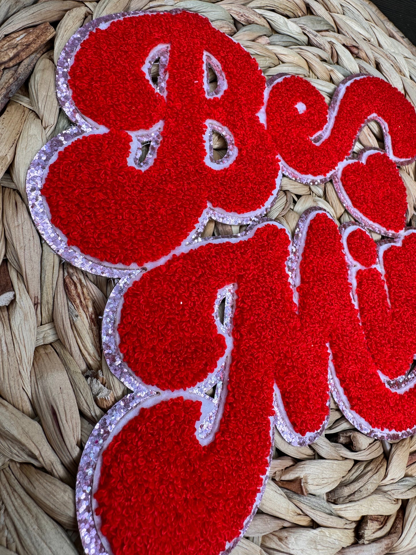 Be Mine Chenille Patch (red)