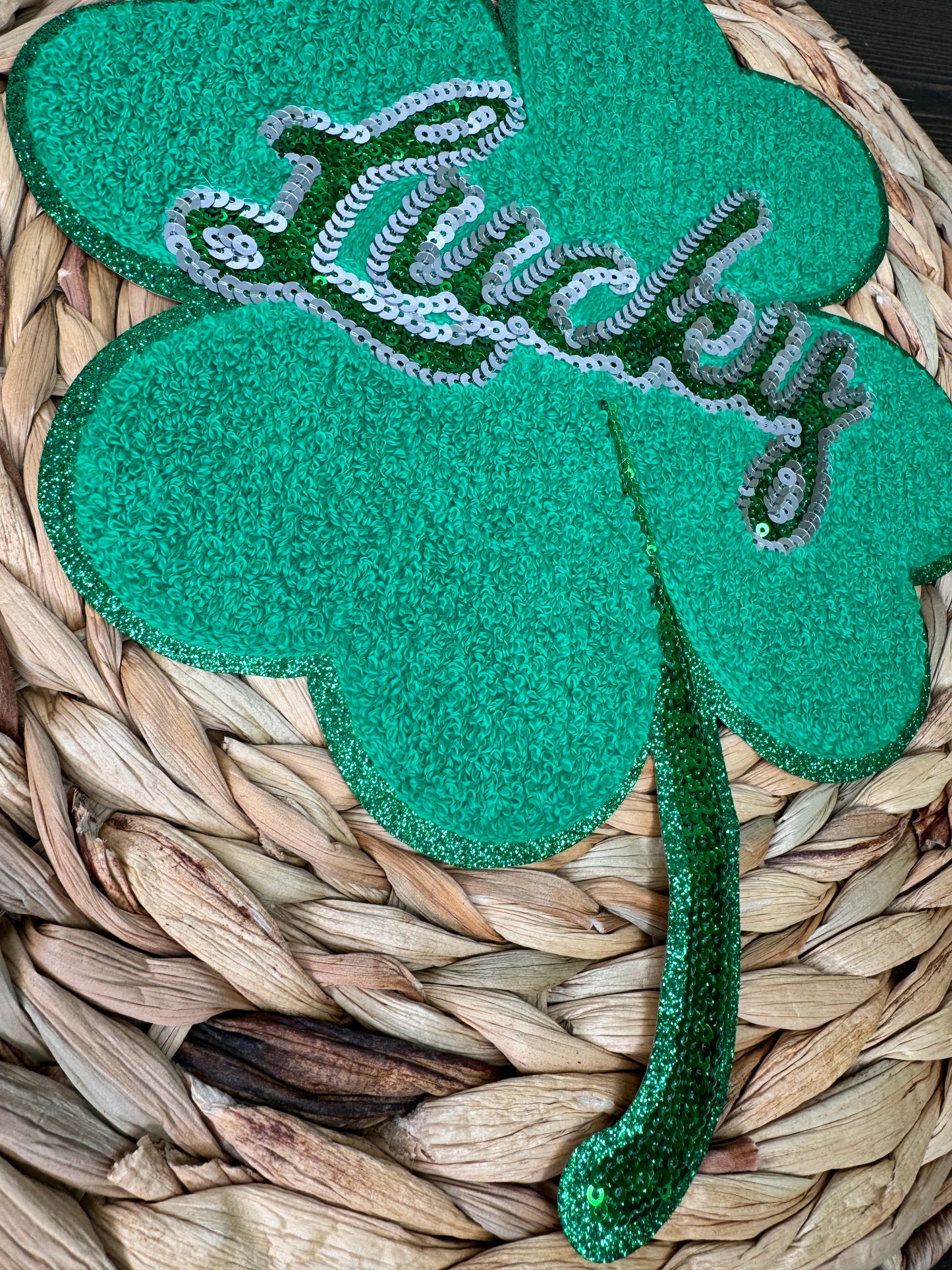 Lucky Sequin Shamrock Patch