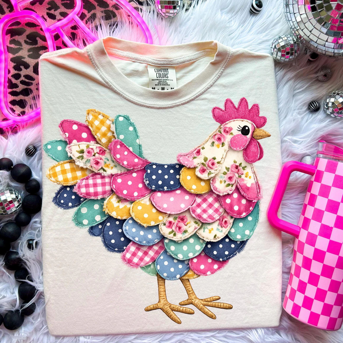 Patchwork Floral Hen