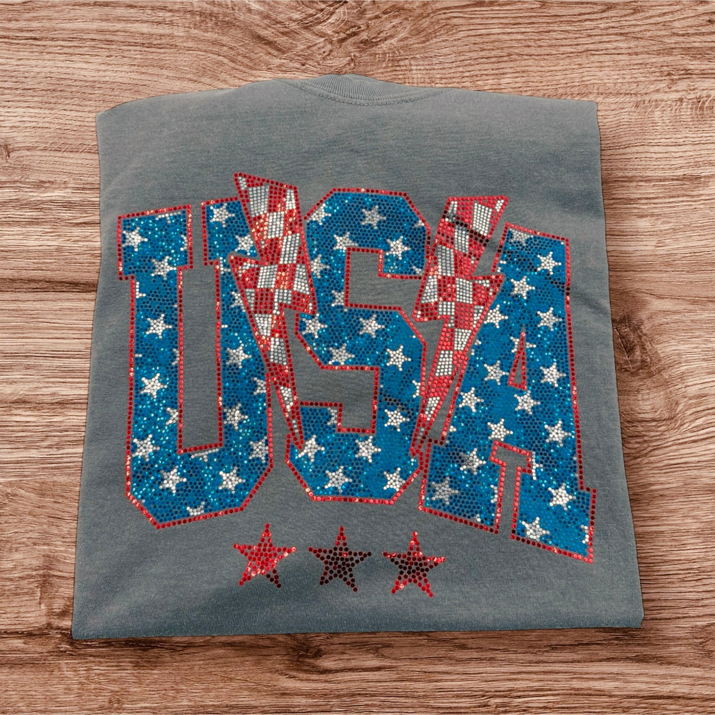 USA Lightning Bolt Spangle