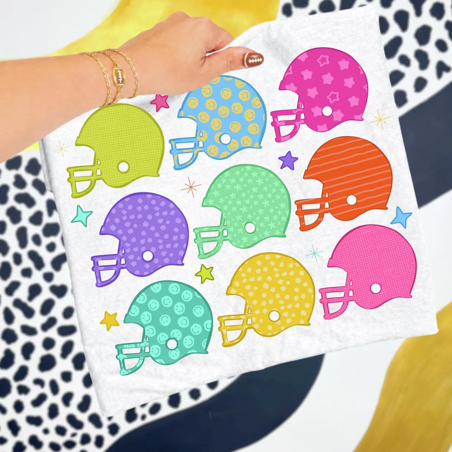 Preppy Football Helmet Doodles