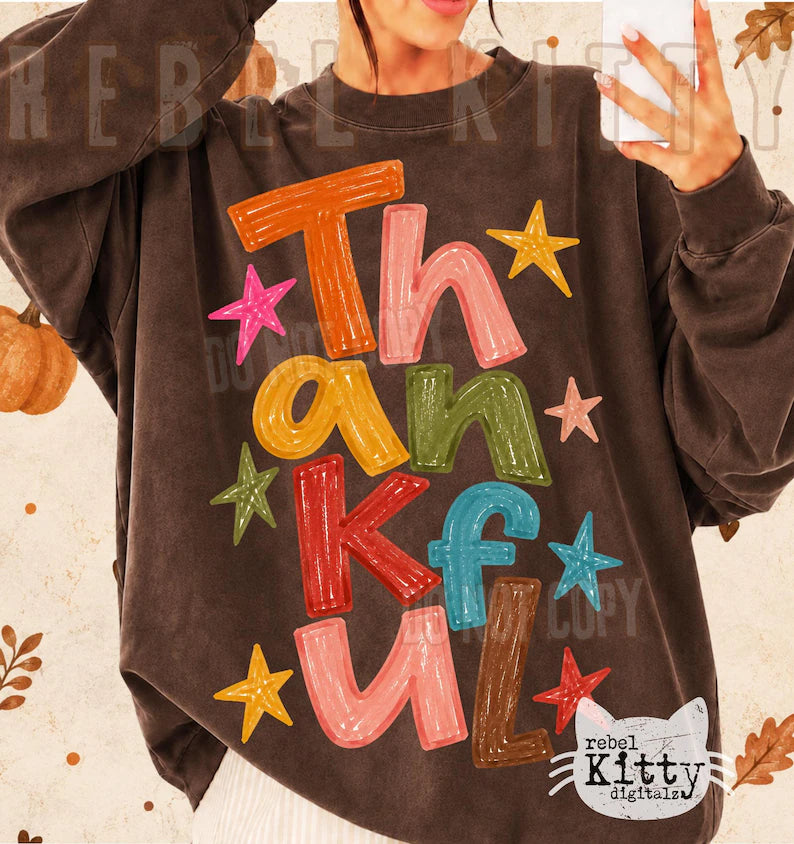Thankful Hand Drawn
