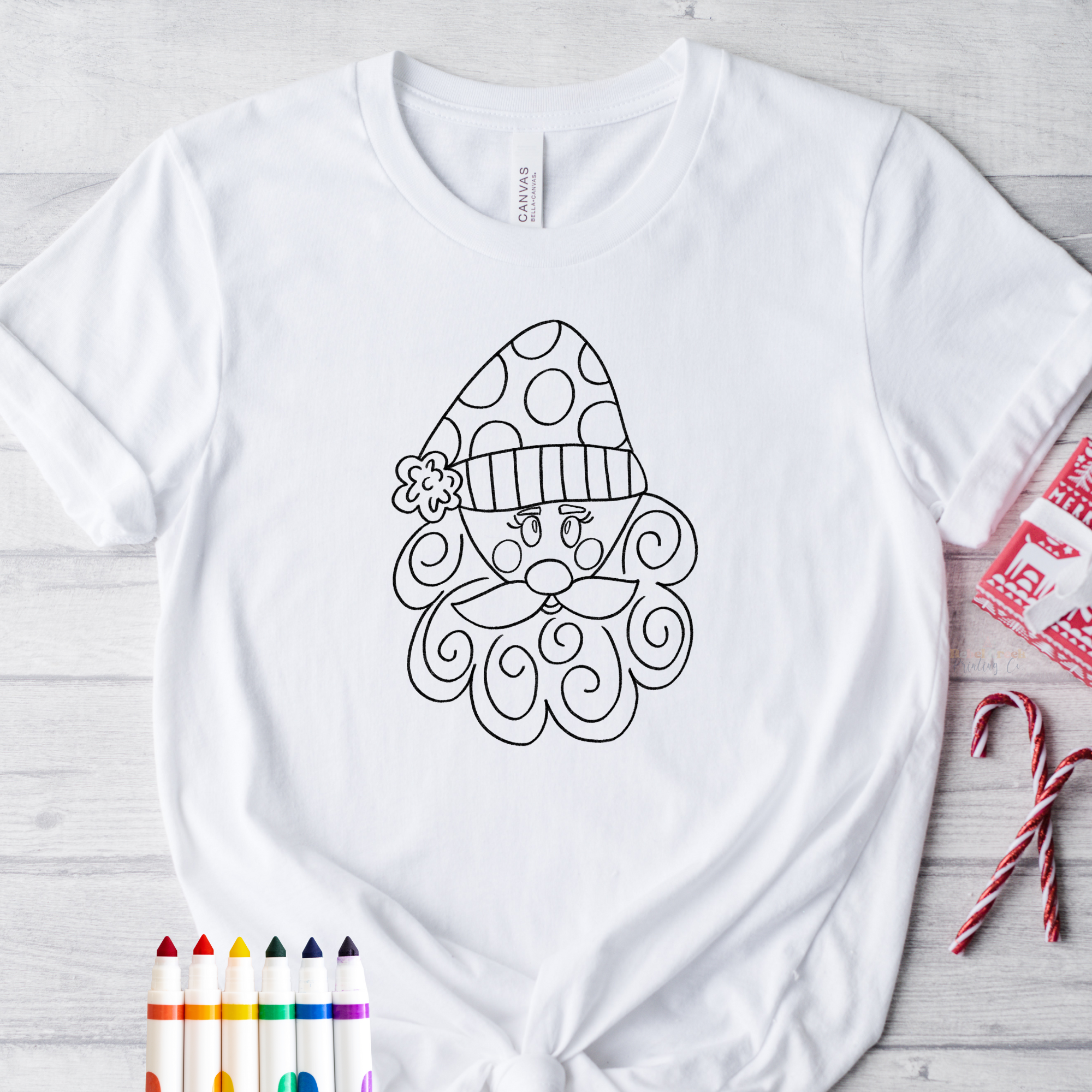 Santa Coloring Rebel Creek Printing