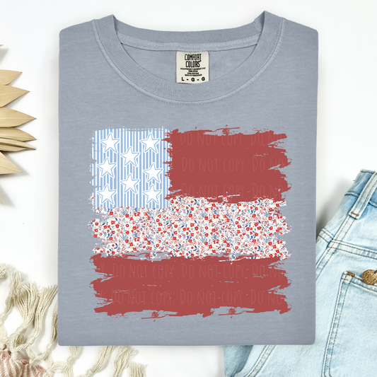 Brushstroke Floral Flag