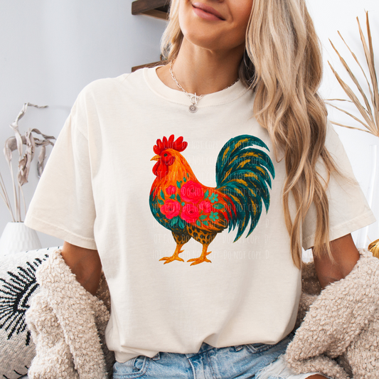 Floral Rooster