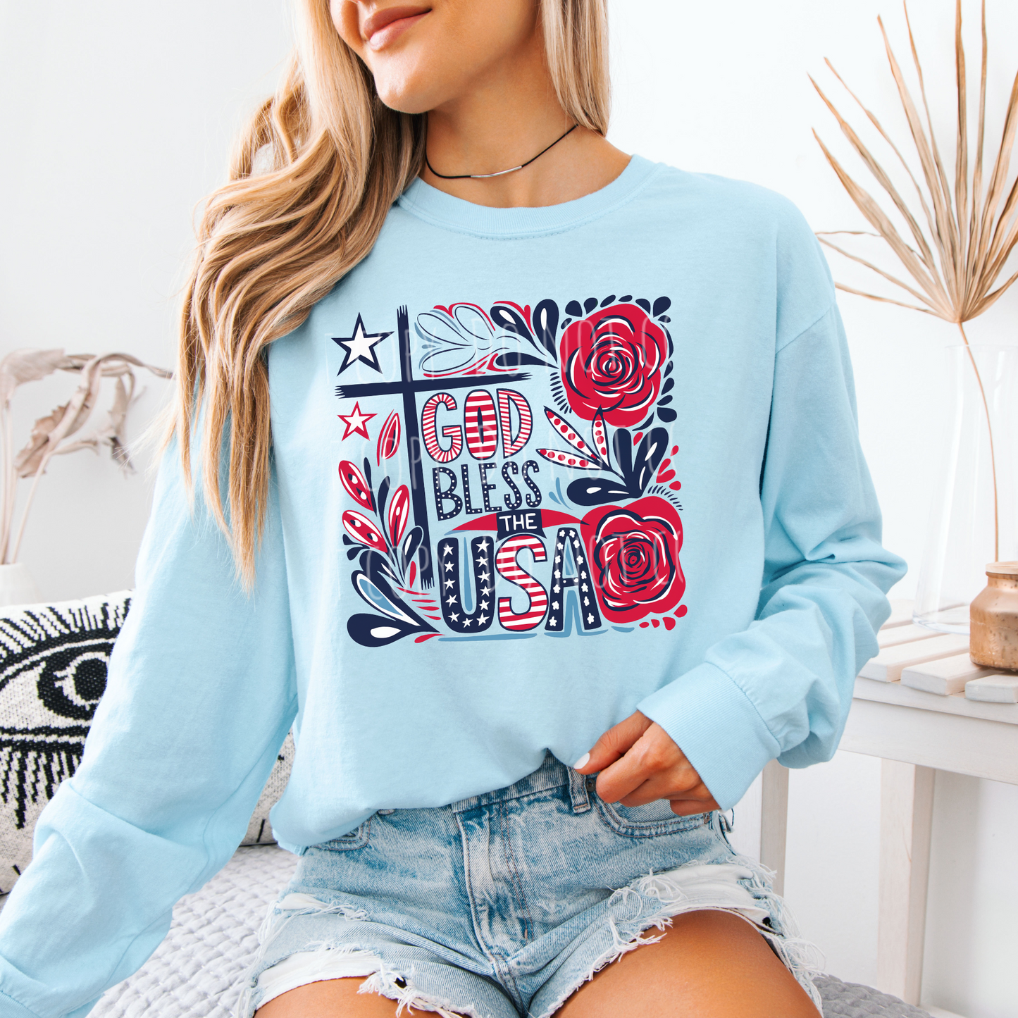 Boho God Bless The USA