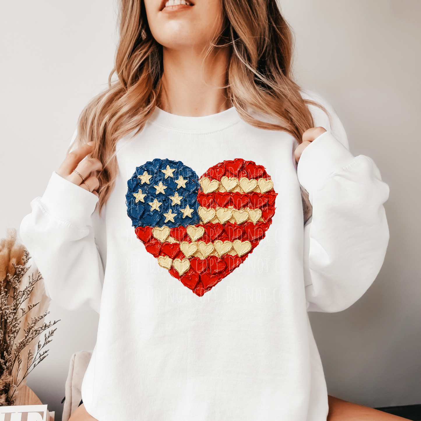 Painted Patriotic Heart