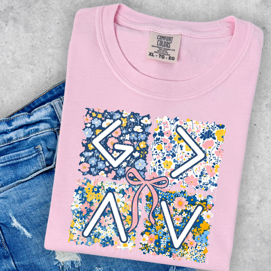 God Is Greater Floral Squares