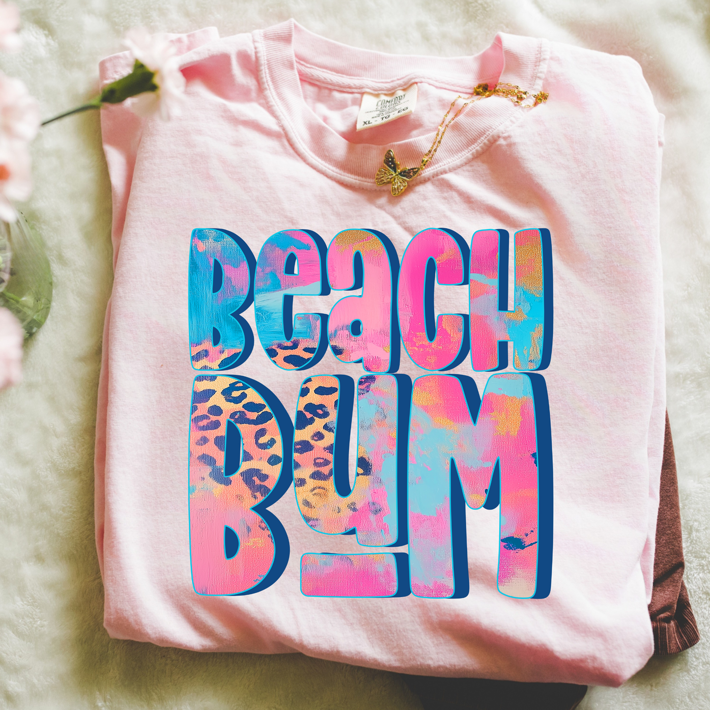 Leopard Watercolor Beach Bum