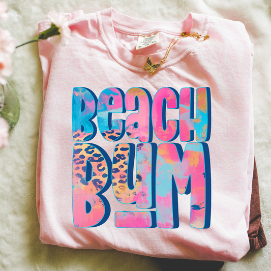 Leopard Watercolor Beach Bum