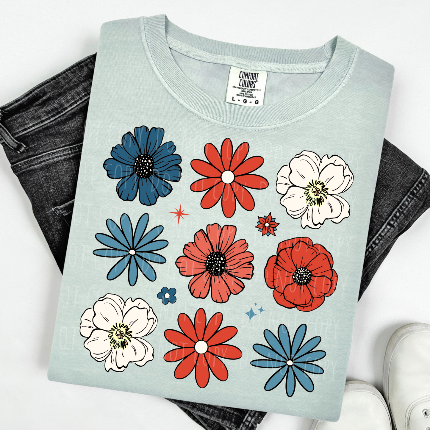 Patriotic Flower Collage