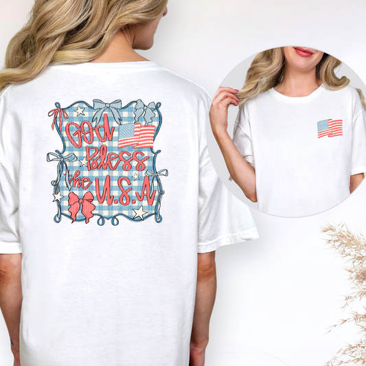 God Bless The USA Front and Back