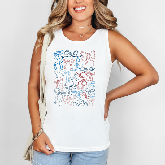 Red White Blue Bow Collage