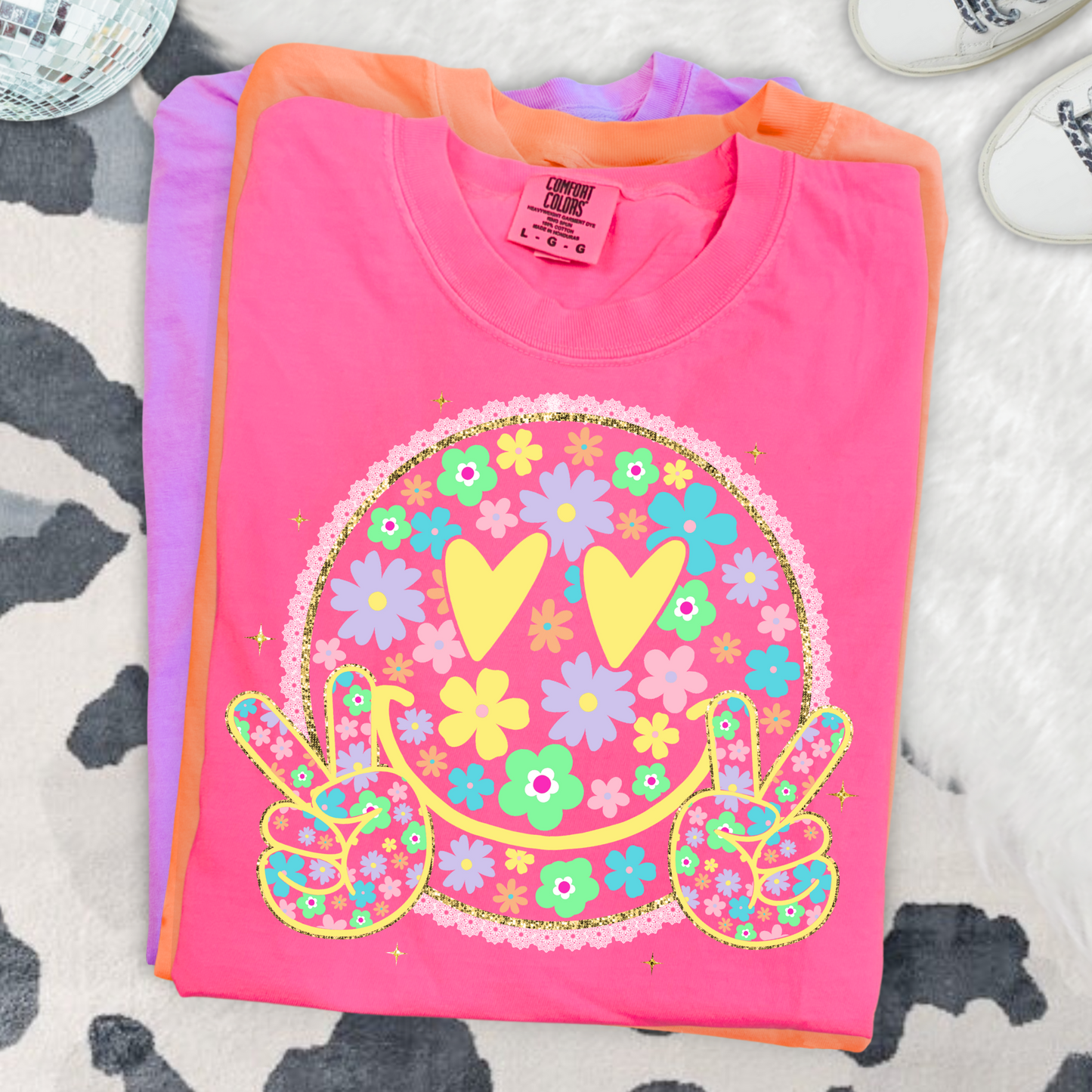 Floral Smile Heart Eyes