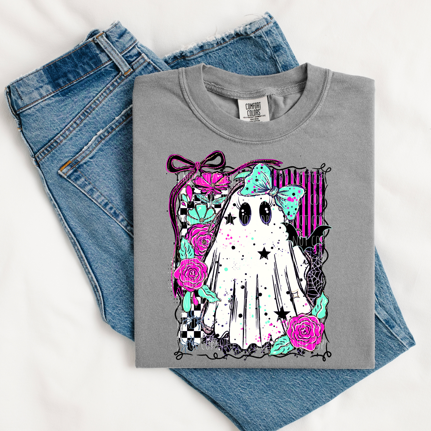 Rose Stripe Bow Ghost