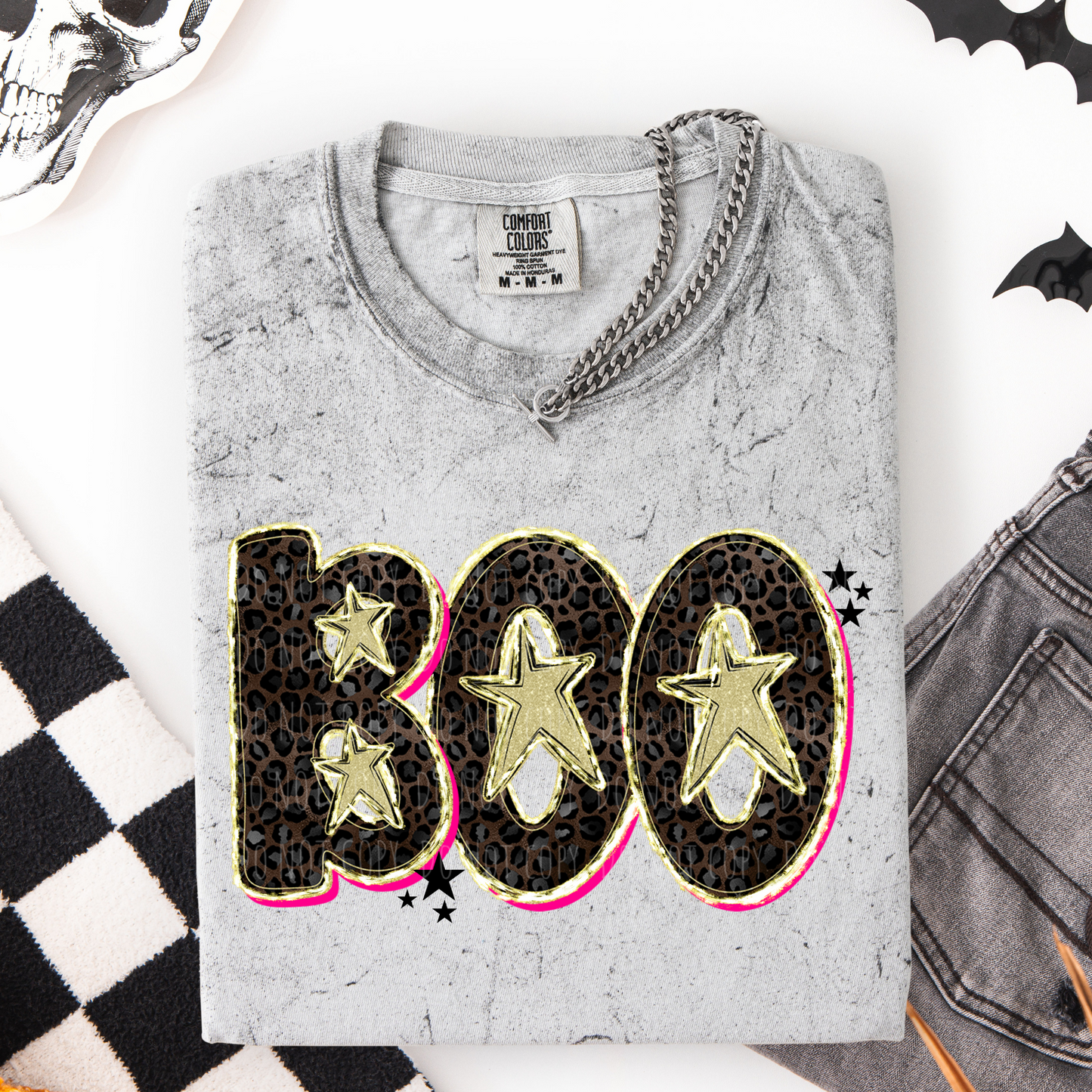 Leopard Faux Glitter Boo