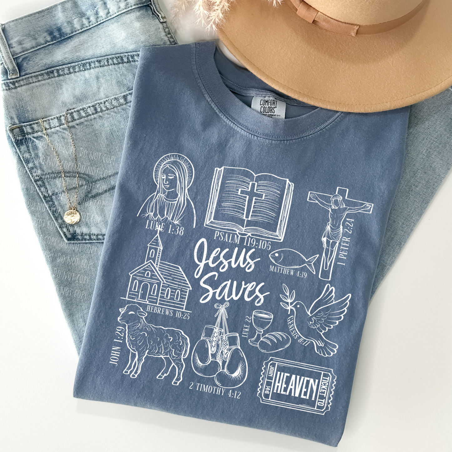 Jesus Saves Doodle Collage