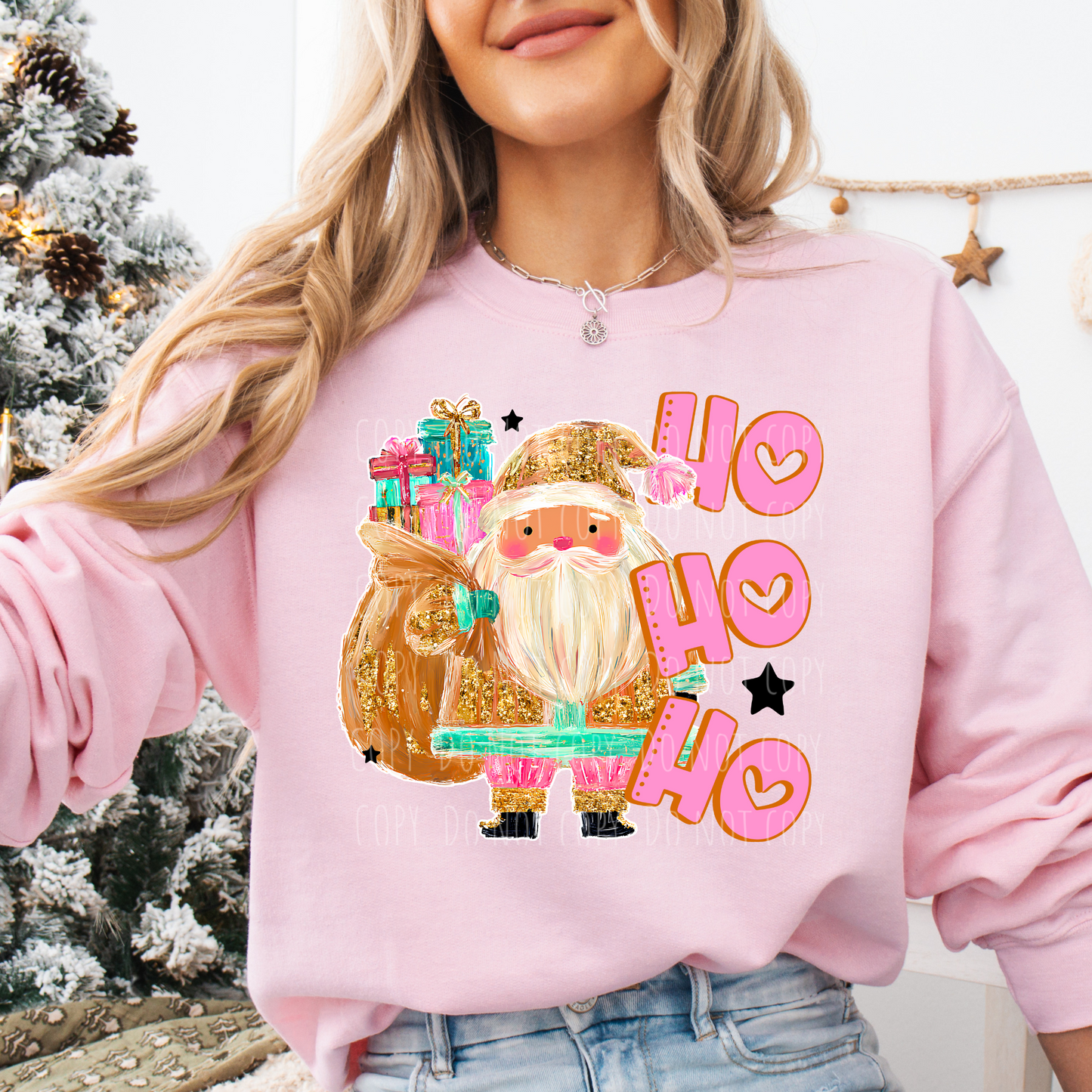 Ho Ho Ho Faux Glitter