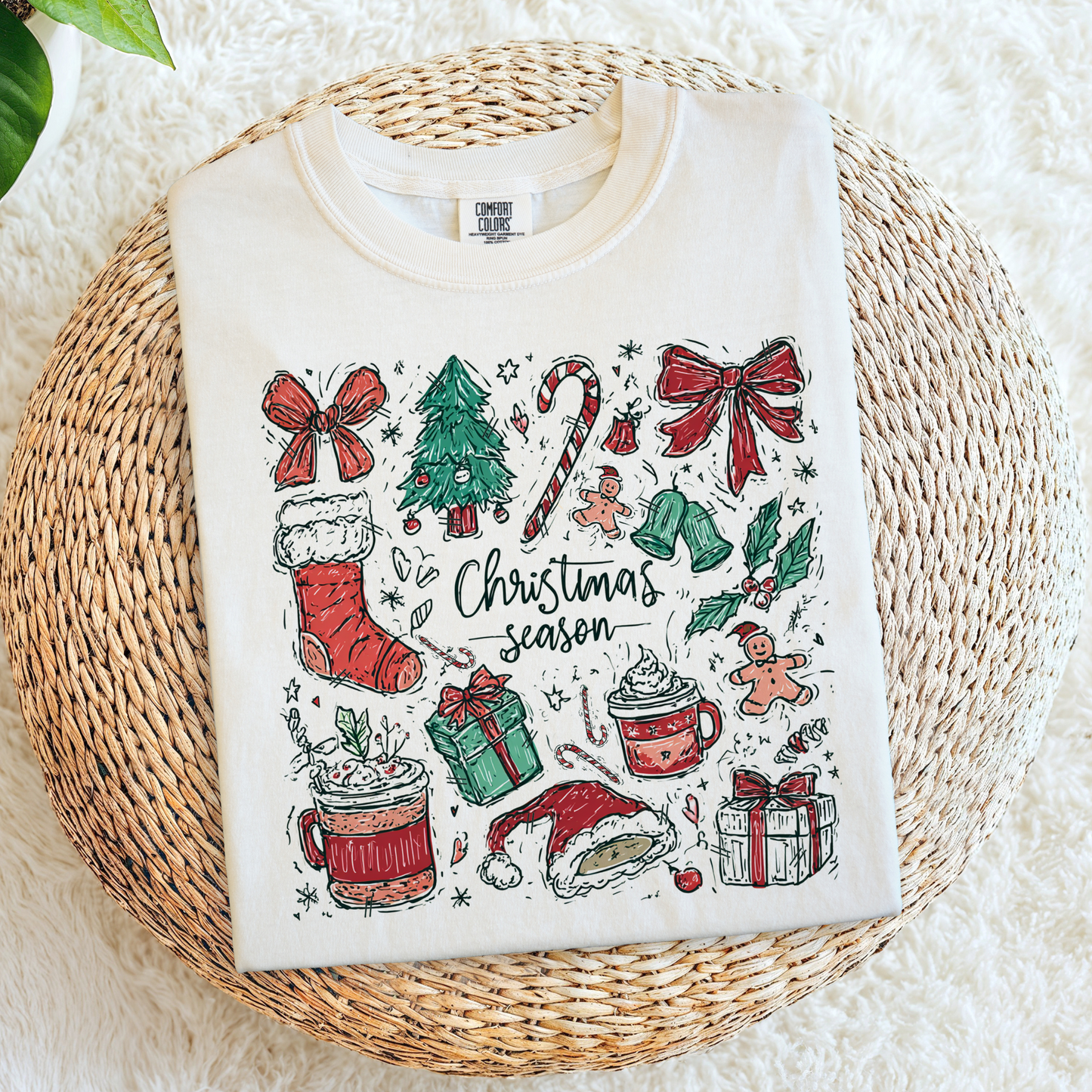 Merry Christmas Doodle Collage