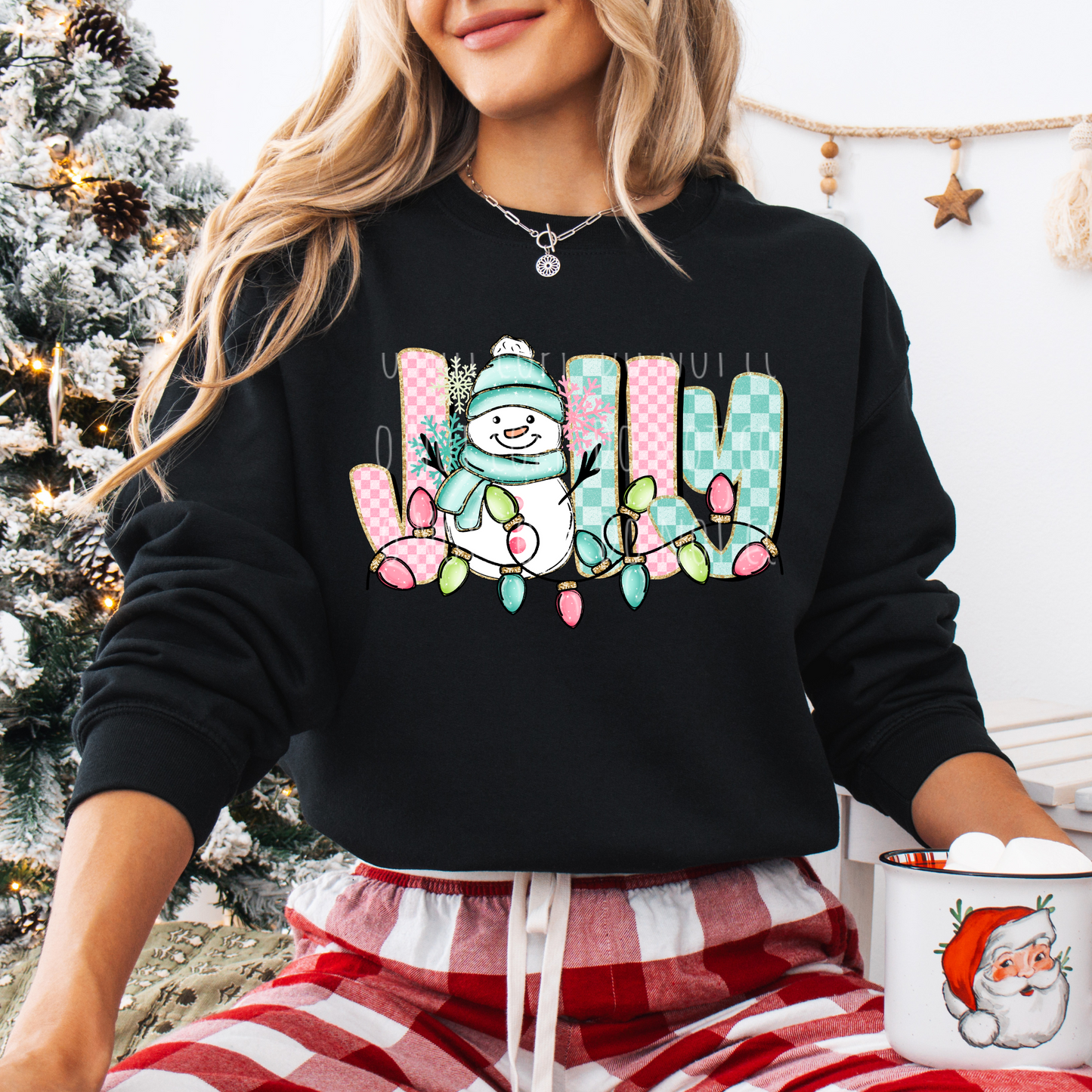 Jolly Checkered Snowman