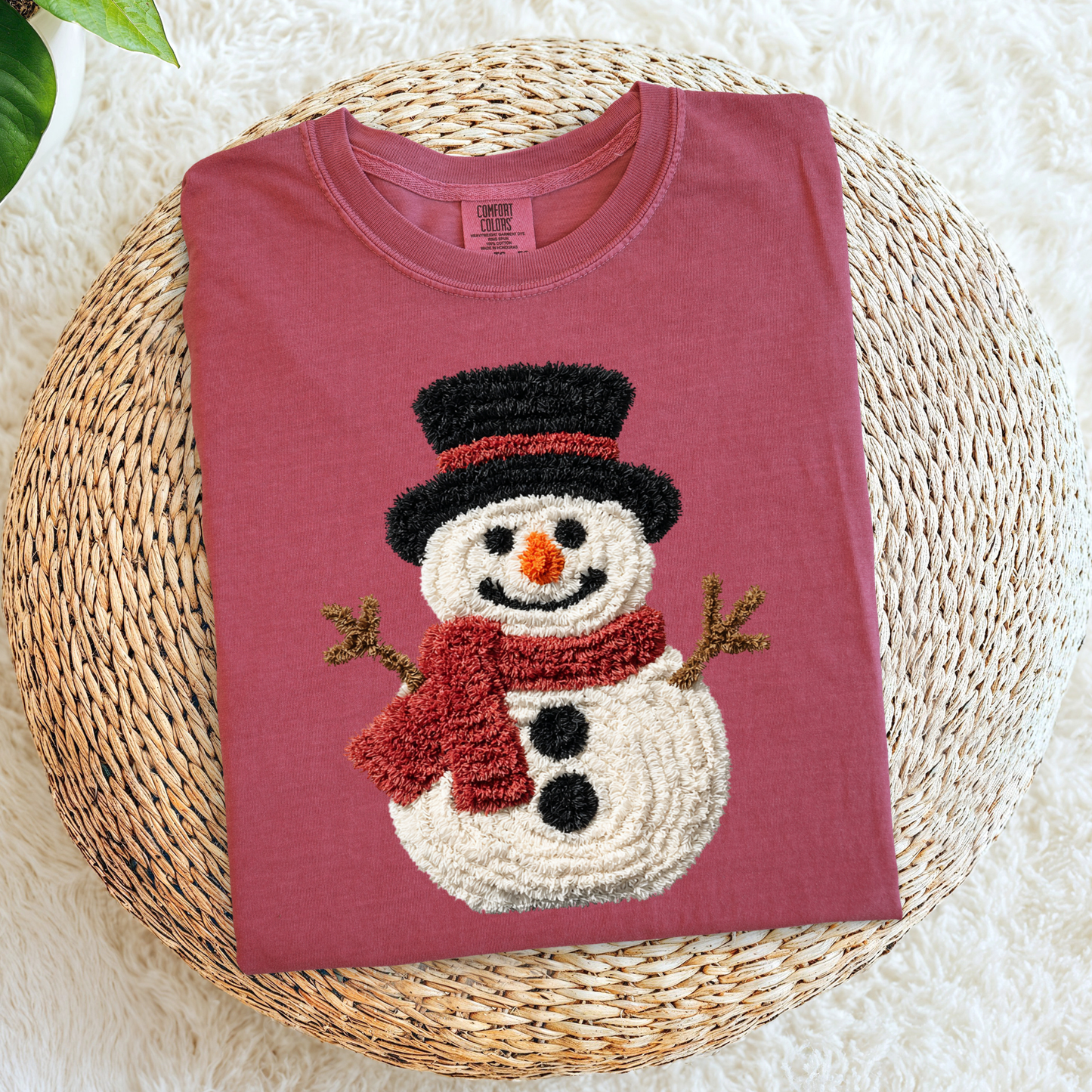 Faux Yarn Snowman