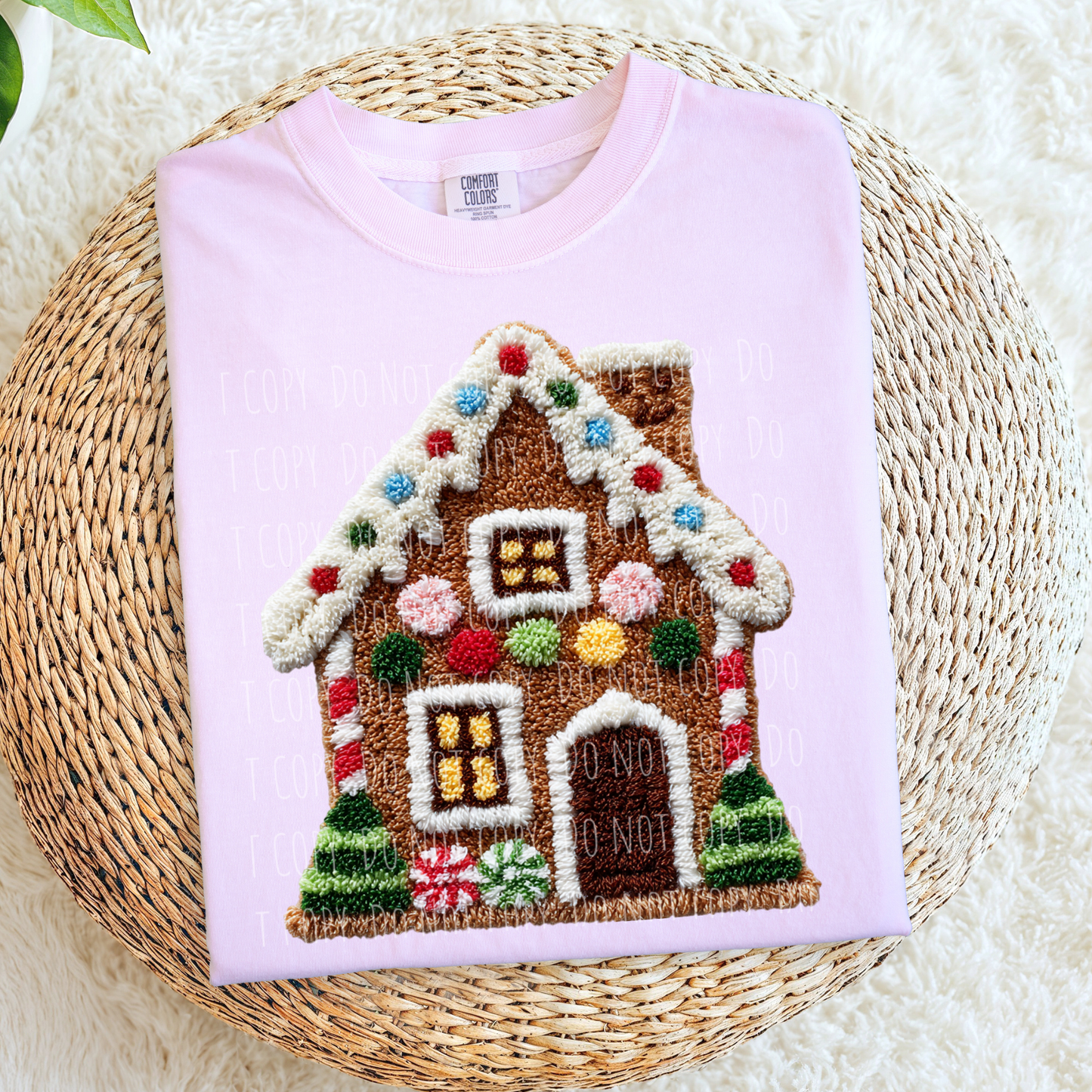 Faux Yarn Gingerbread House