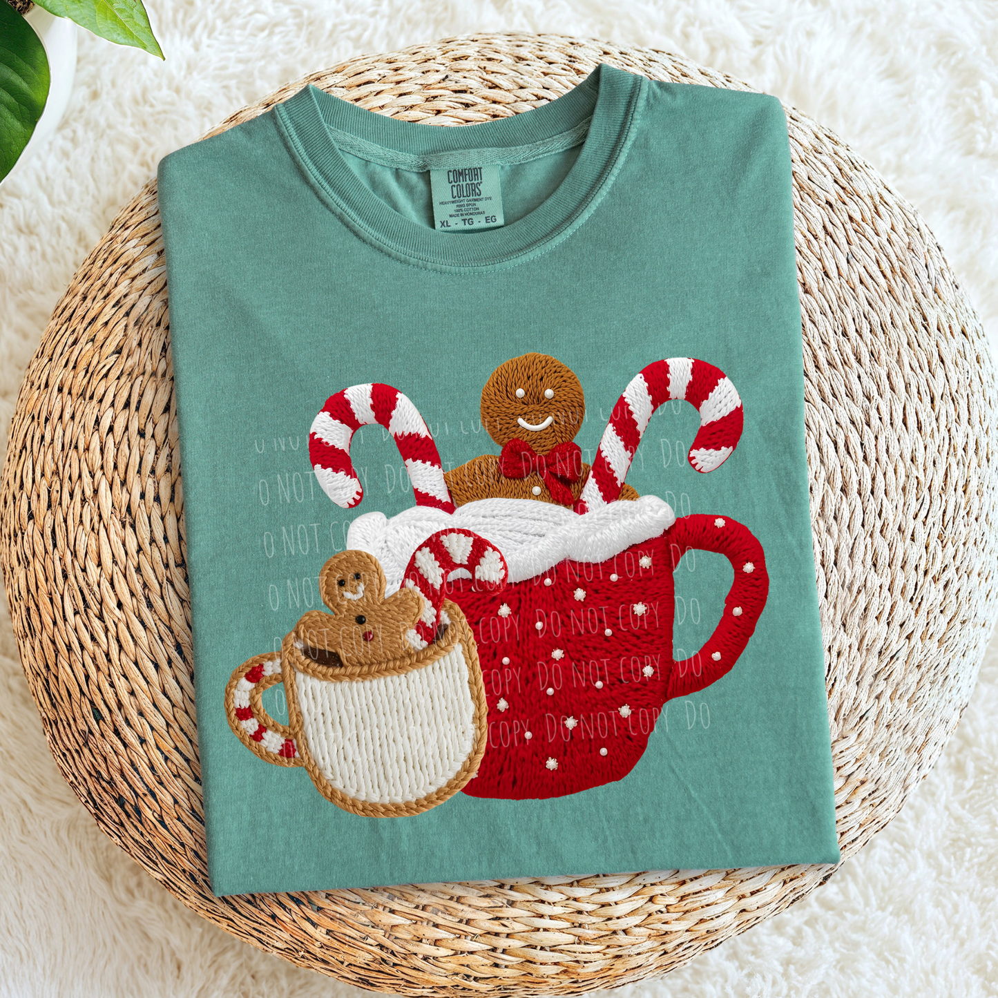 Faux Yarn Gingerbread Cups