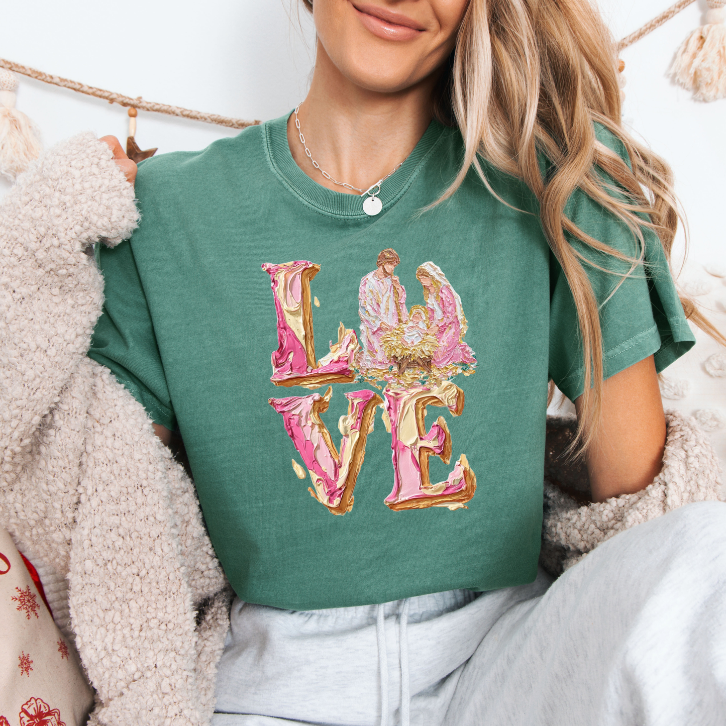 Painted Love Nativity