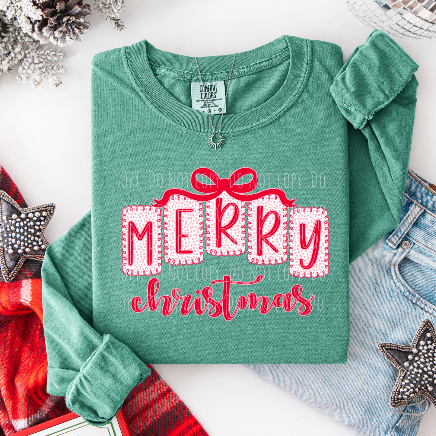 Dotted Coquette Merry Christmas Frames (red)