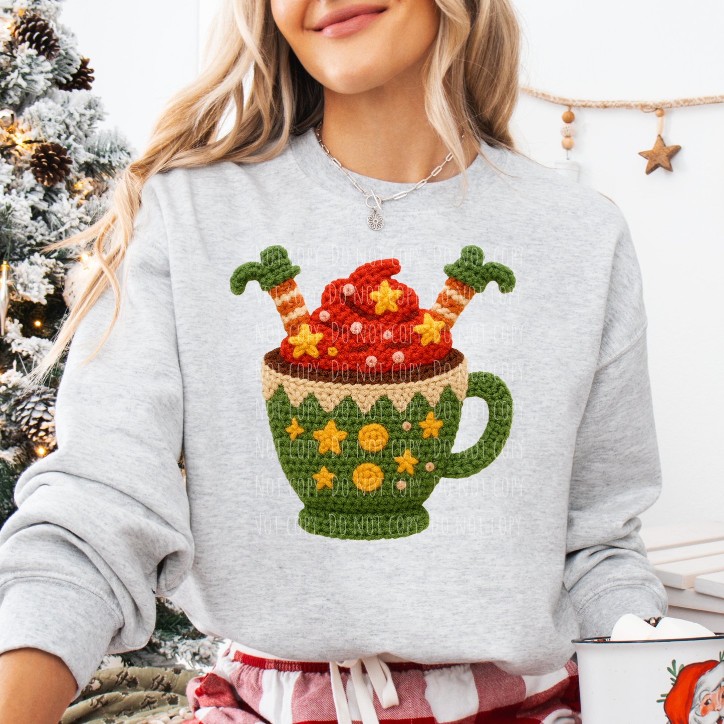 Faux Yarn Elf Feet Coffee