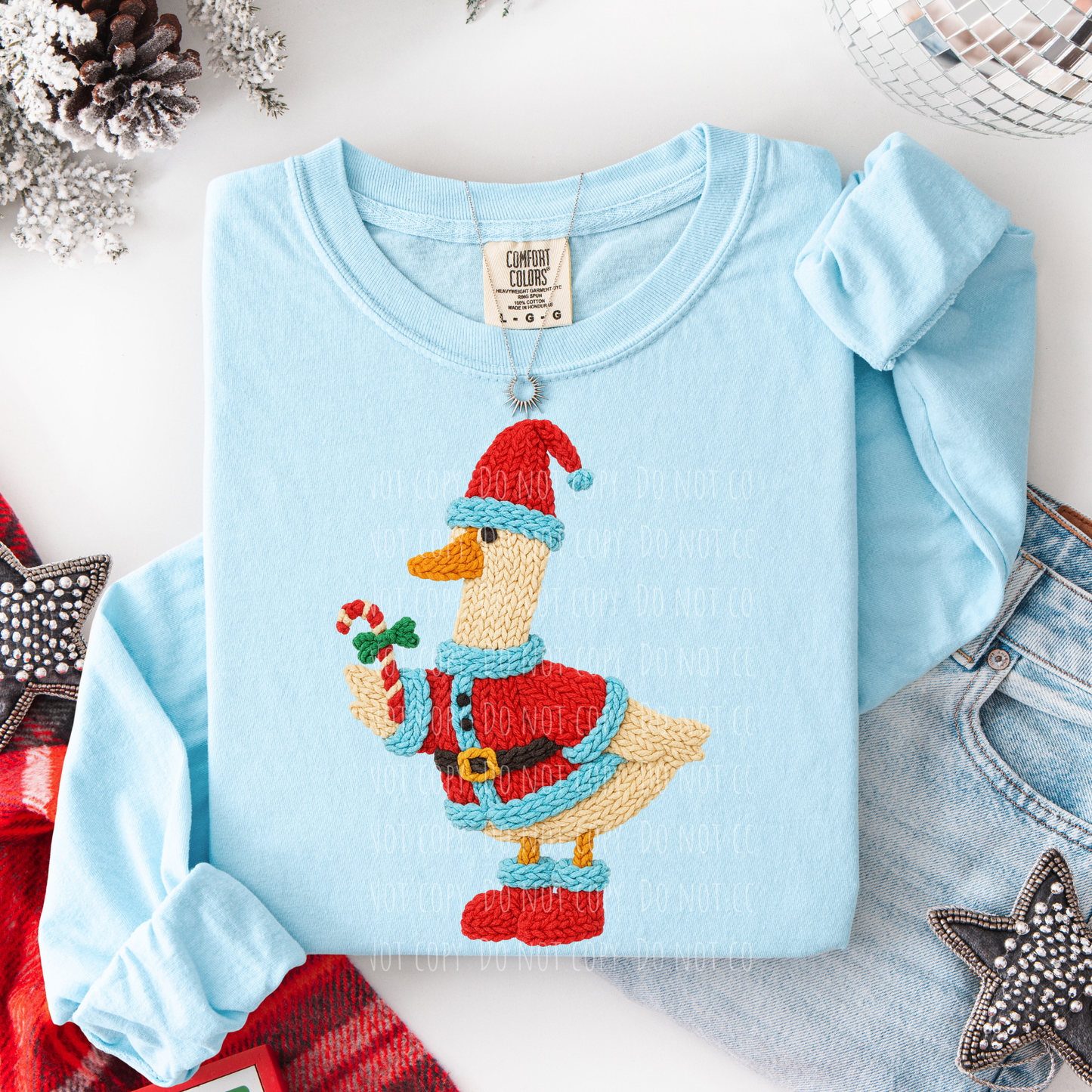 Faux Yarn Christmas Goose