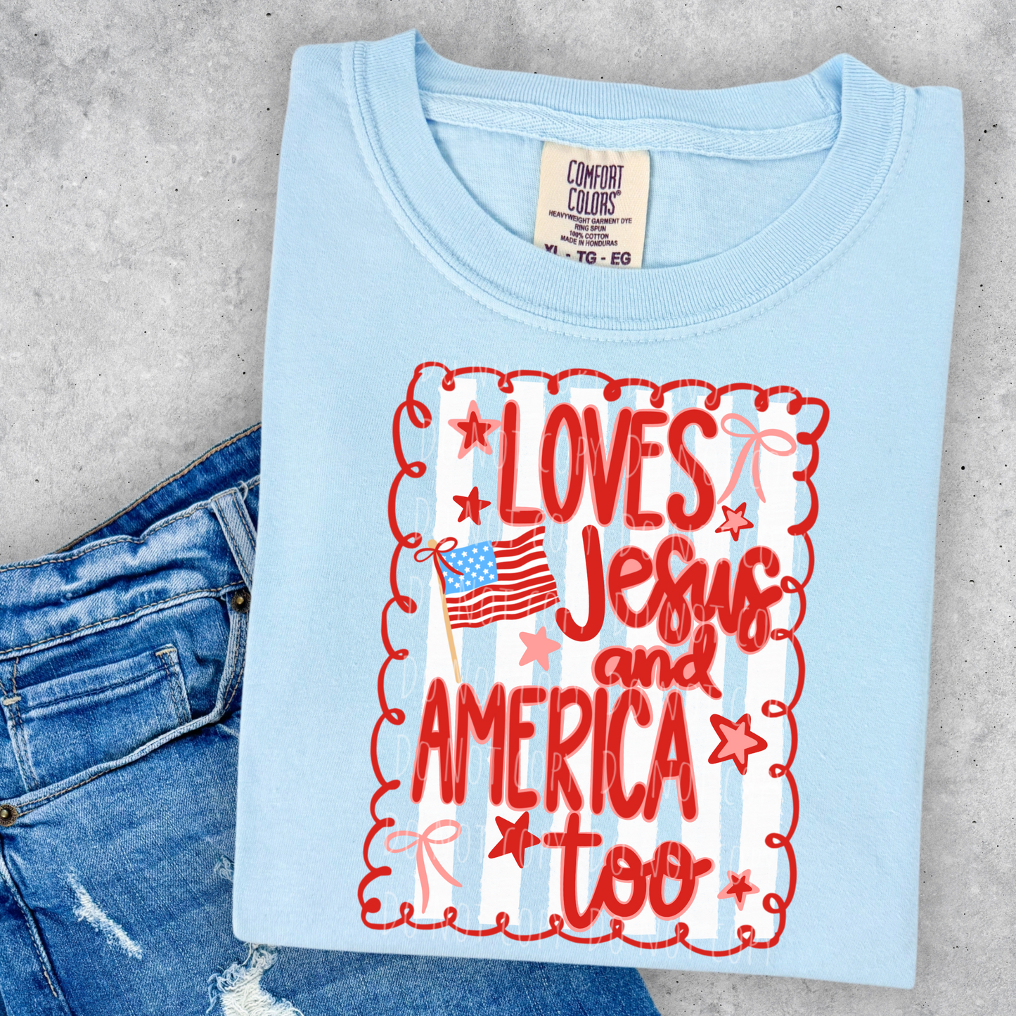 Loves Jesus and Ameria Too Striped