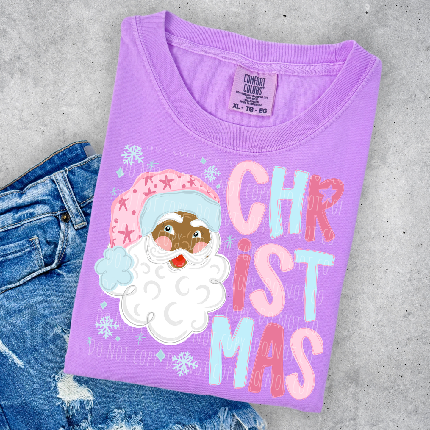 Doodle Christmas Santa (dark skin)