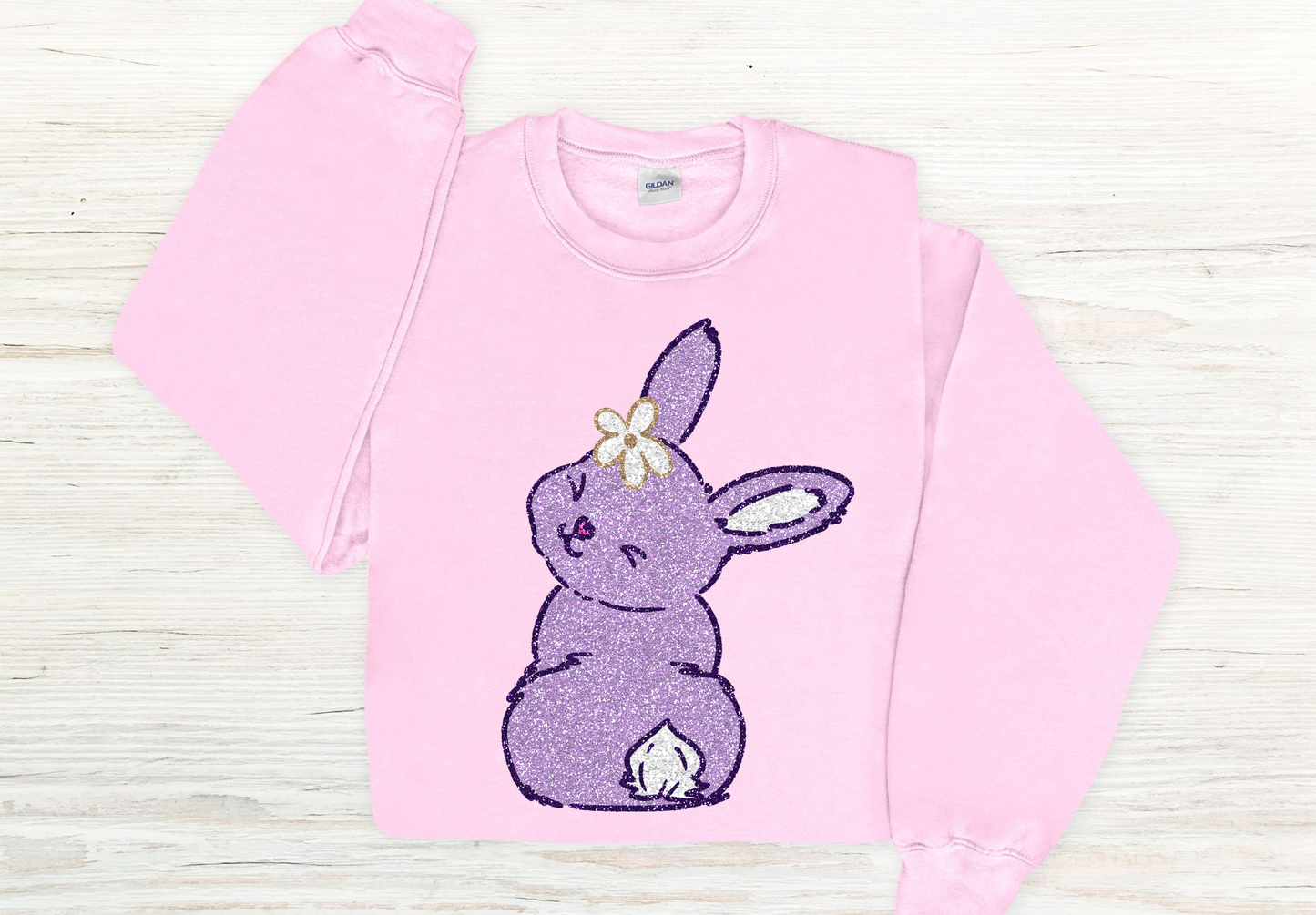 Faux Glitter Bunny